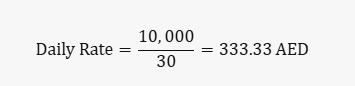 Example of how to compute gratuity by determining the daily rate
